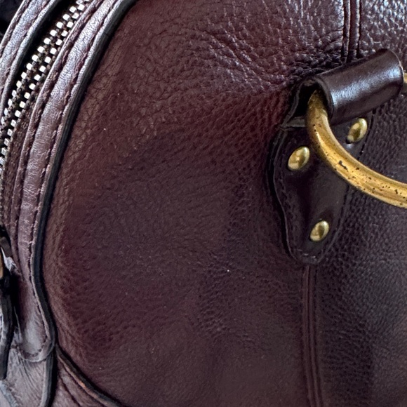 Michael Kors Vintage Dark Brown/Maroon Leather Shoulder Bag - Picture 16 of 16